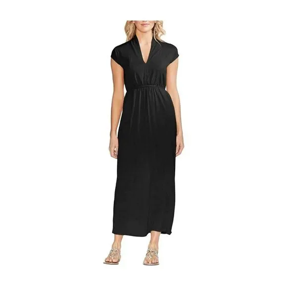 Vince Camuto | Dresses | Vince Camuto Womens Black Tiewaist Jersey Modal  Dress Xl | Poshmark
